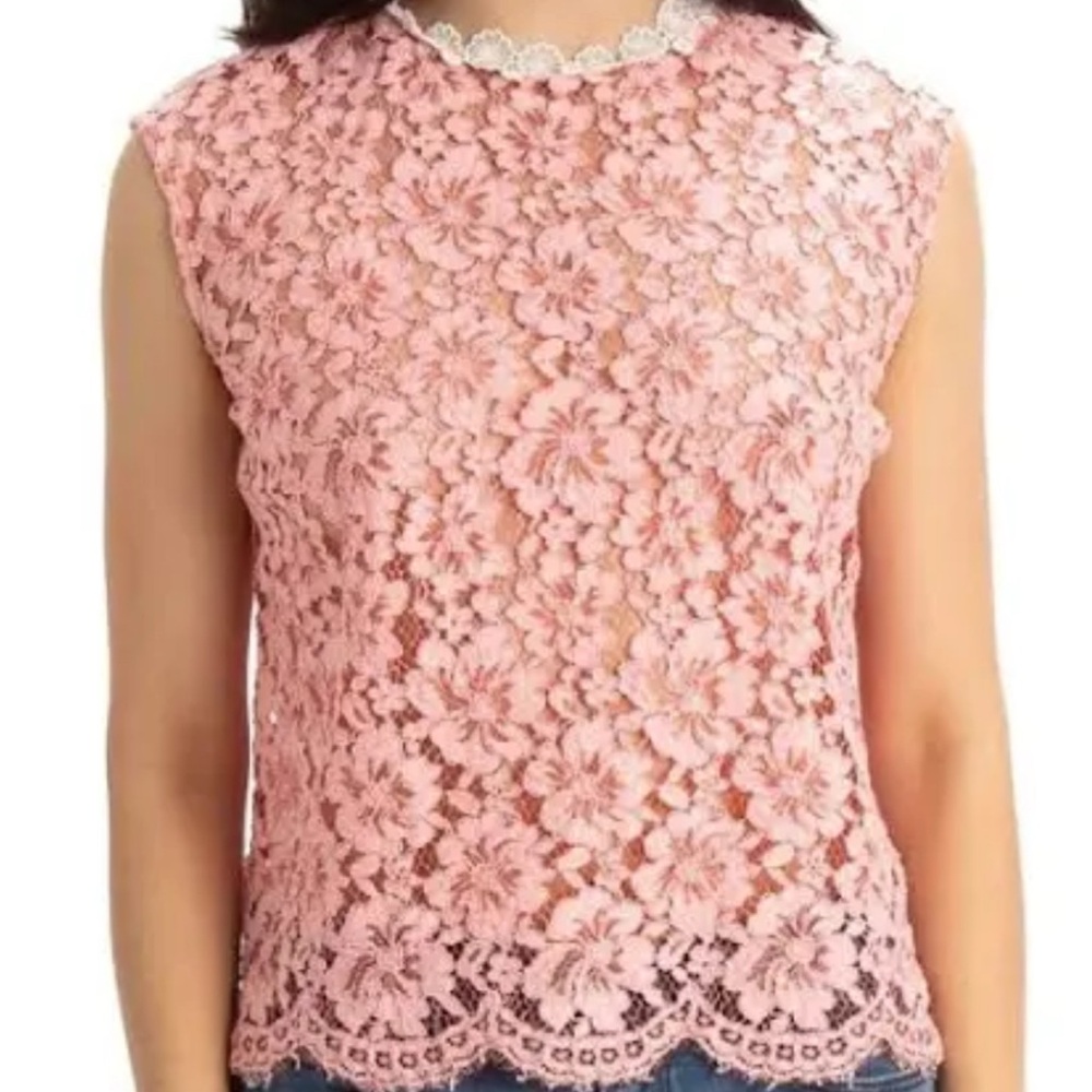Sandro Floral Lace Sleeveless Top Sz 1